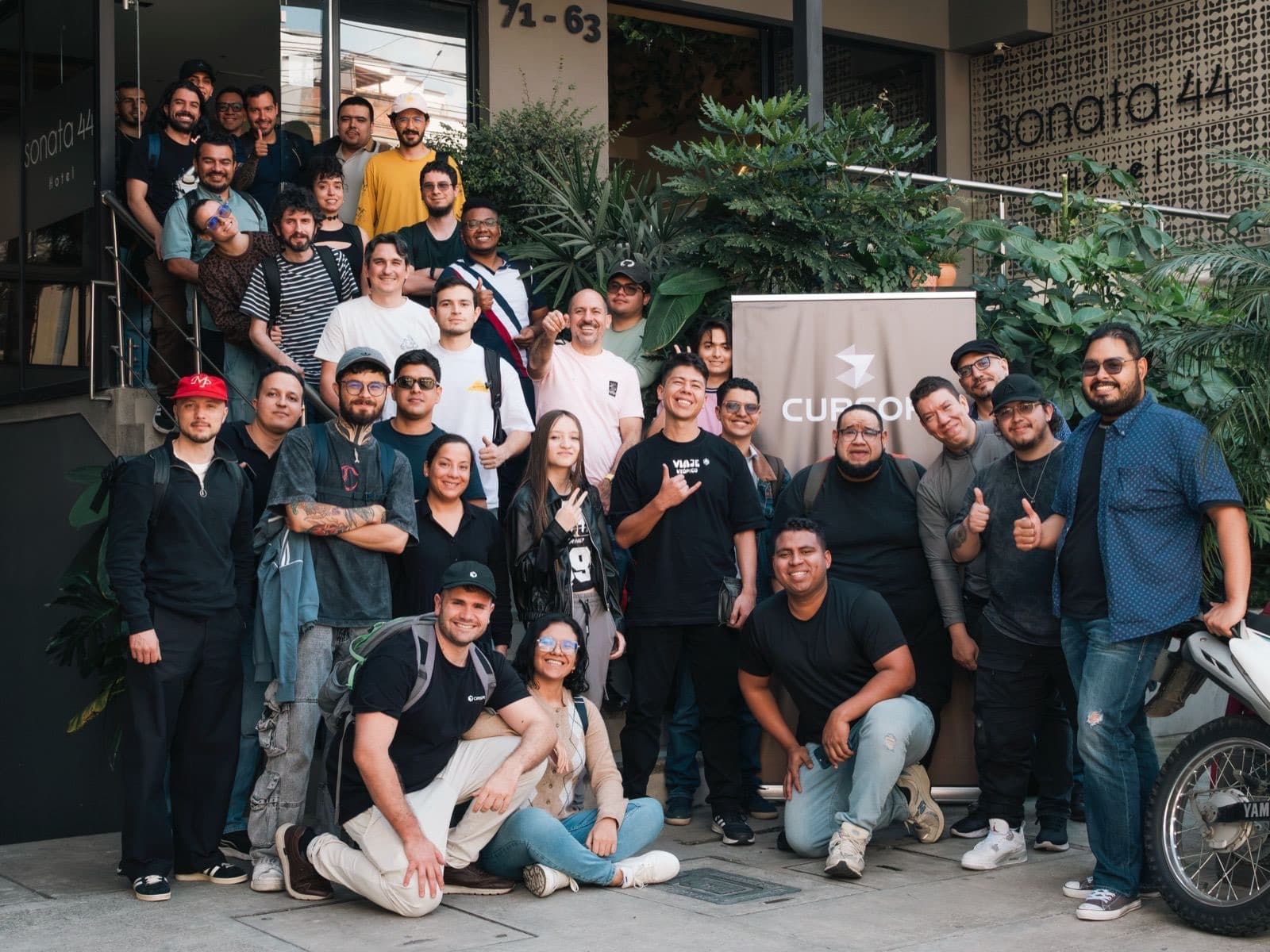 Vibefy community gathered after a meetup at Sonata 44